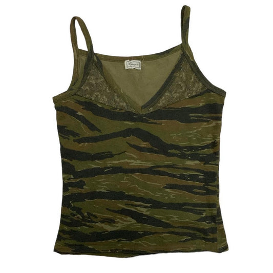 00s Hysteric Glamour camo lace tank top