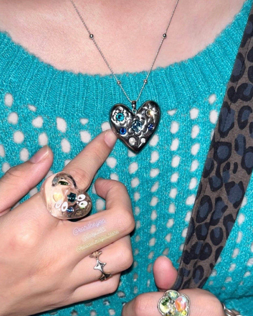 Heart crystal 925 sliver necklace(S)