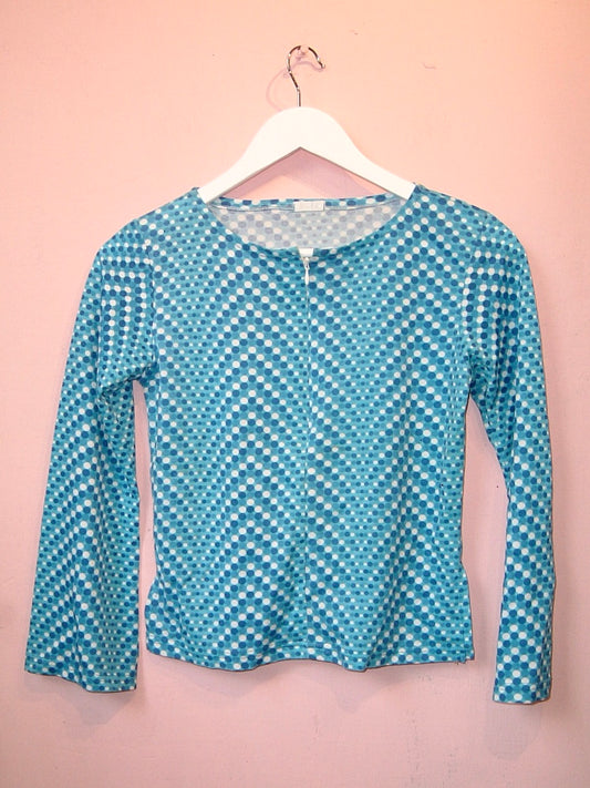 Blue Dotted long sleeve