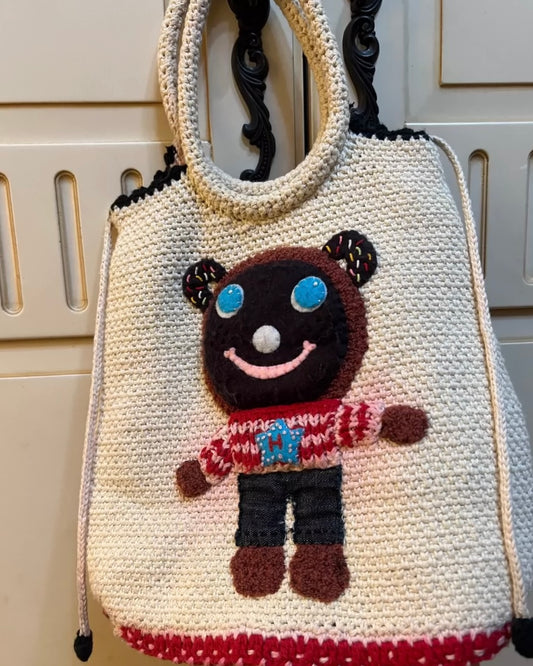 00s Hysteric Glamour bear knit bag