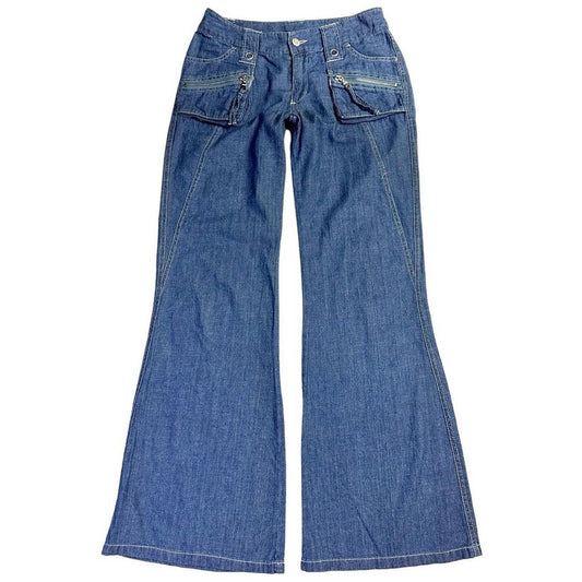 90s wide-leg jeans with zip pockets