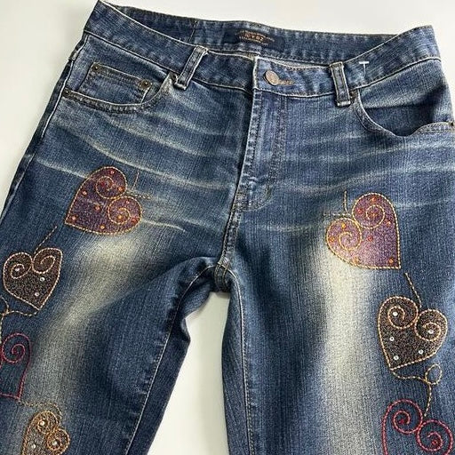 80s heart jeans