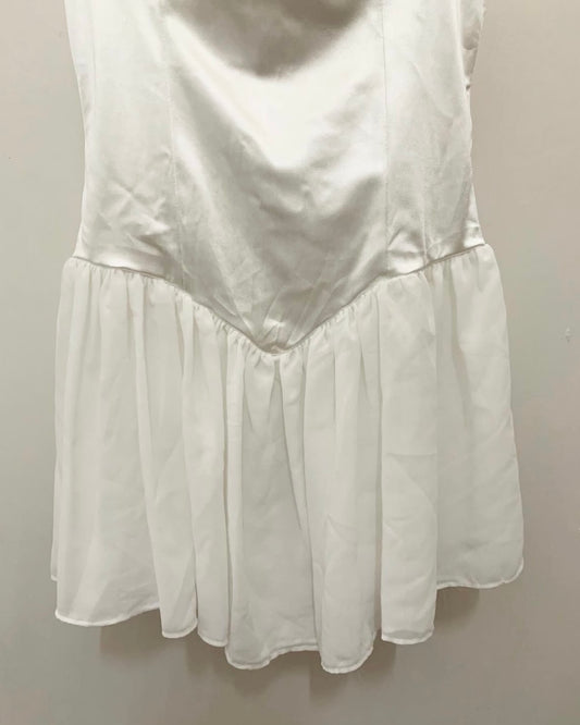 90s white silk dress
