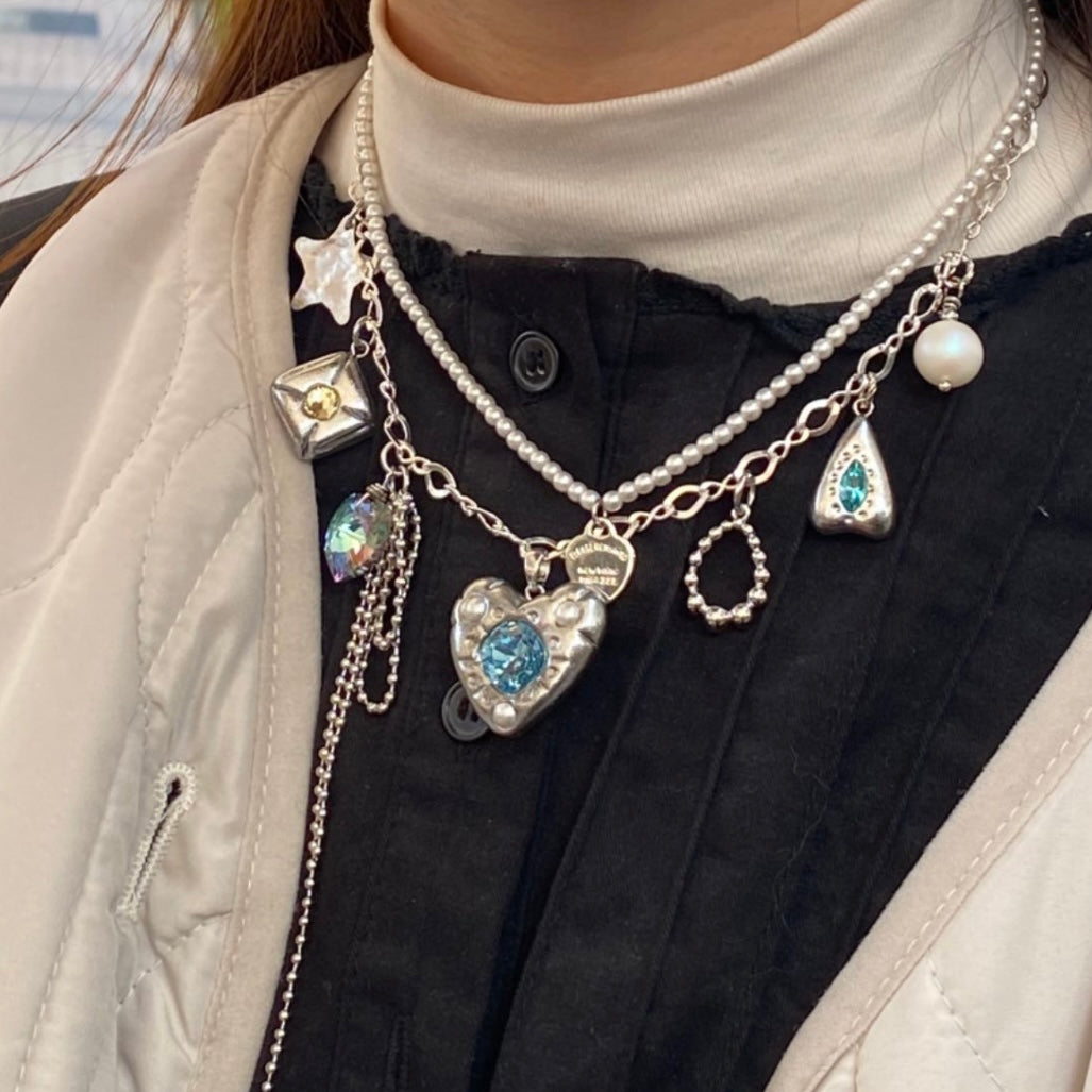 pendants crystal 925 sliver necklace